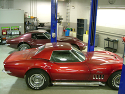 Corvette Stingrays in for service