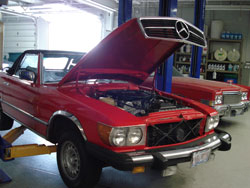 76 Mercedes SL repair