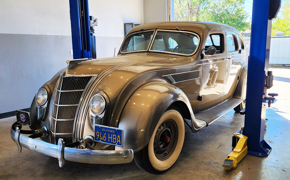 antique car repair - chrysler airflow