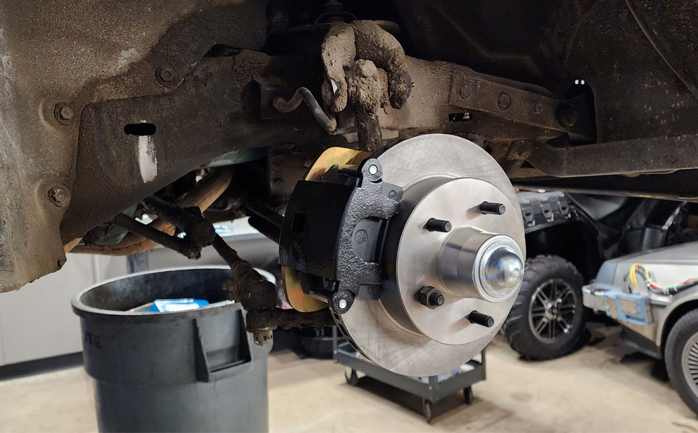 antique car brakes - disc brake conversion install