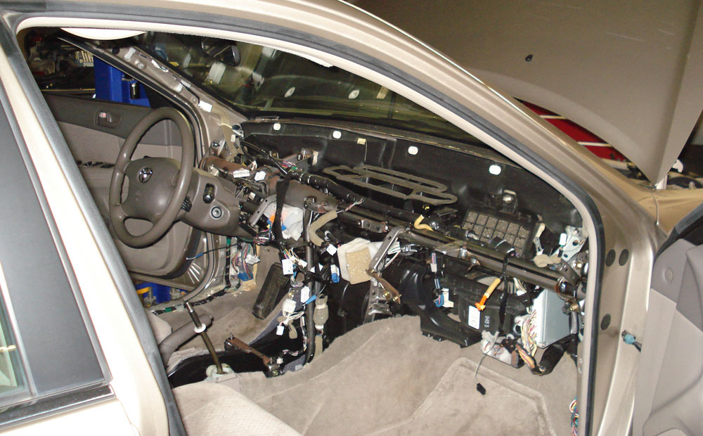 import car repair / Toyota - evaporator core replacement and air conditioning repair