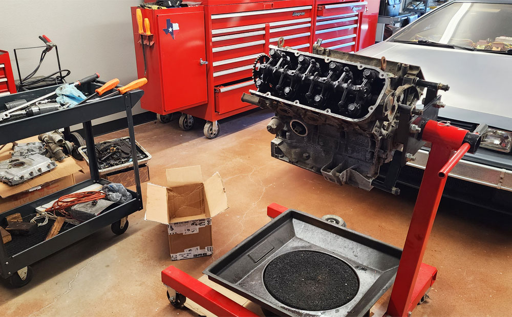 classic car repair / delorean dmc-12 - engine tear down and overhaul