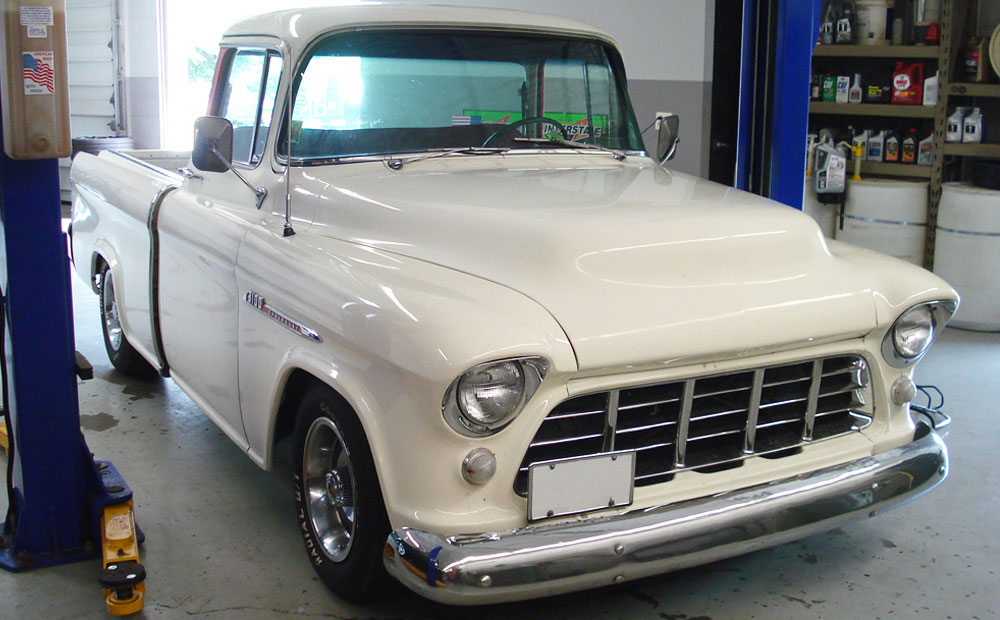 antique truck inspection - chevy