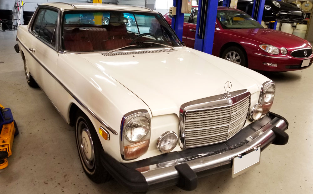 vintage car pre-purchase inspection - mercedes