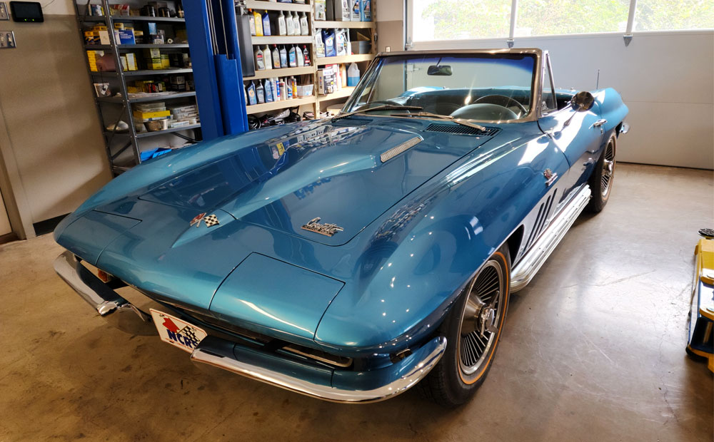 In-house classic corvette pre-purchase used vehicle inspection in garland, Texas