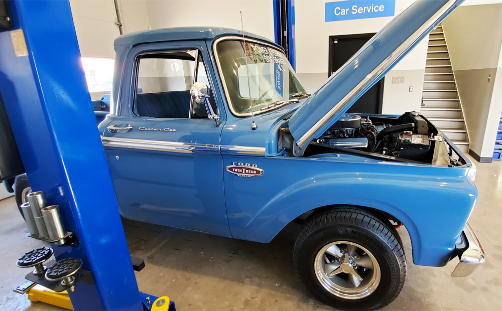 In-house pre-purchase classic truck inspection in garland, Texas