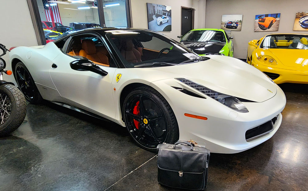 pre-owned exotic car pre-purchase inspection - ferrari