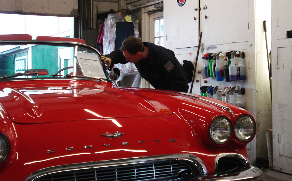 antique pre-purchase vehicle inspection - 50s chevy corvette c1 inspection