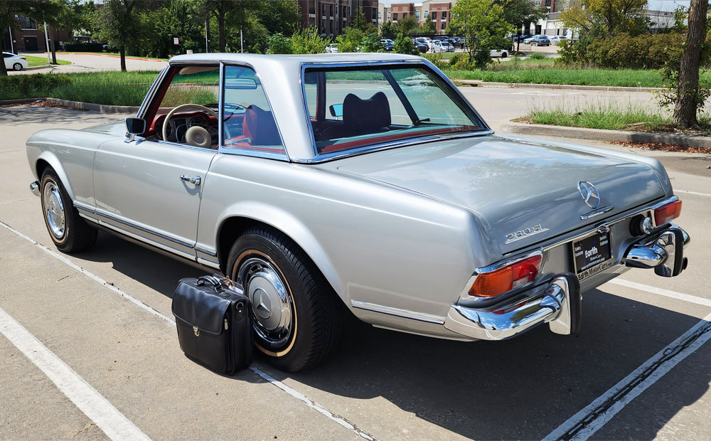 classic import car pre-purchase inspection - inspector specialist - mercedes sl