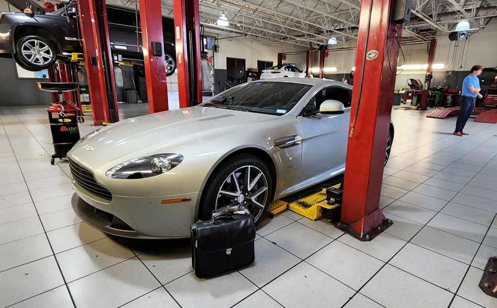 pre-owned exotic car pre-purchase inspection - aston martin vantage