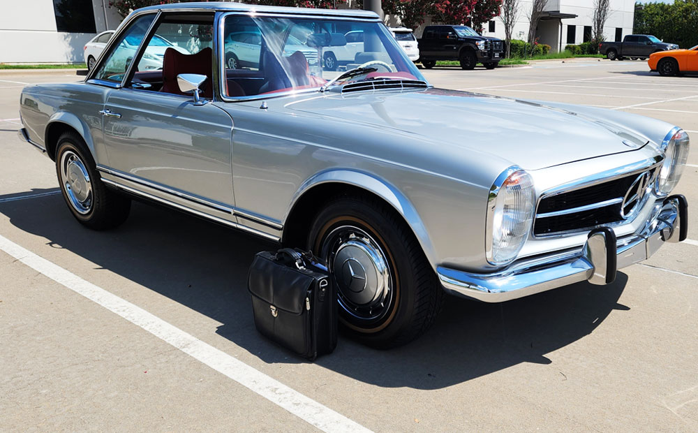 vintage car pre-purchase inspection - mercedes 280sl inspection